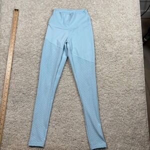 Buff Bunny Collection Light Blue Perforated High Waist Athletic Leggings XS